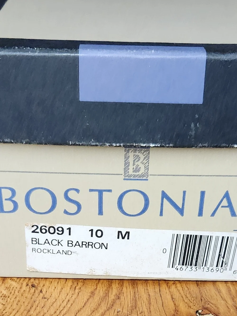 Vintage Bostonian Black Wingtip Oxford Dress Shoes size 10 Men's